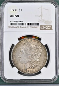 1886 Morgan Dollar NGC Certified AU58 - Picture 1 of 2
