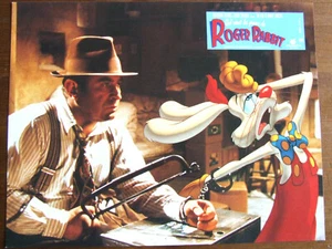 WER WILL ROGER RABBIT BOB HOSKINS HAUT BETRIEBSFOTO 1988 21X27CM - Bild 1 von 1