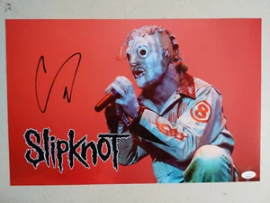 COREY TAYLOR Signed 11x17 SLIPKNOT Custom PHOTO CMFT Autograph BECKETT BAS JSA C - Picture 1 of 2