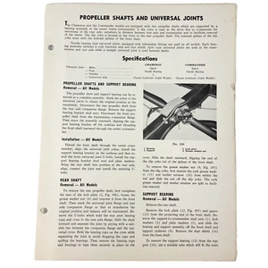 1950 Studebaker Manual Propeller Shaft Spec Repair Maintenance Champion Command - Picture 1 of 1
