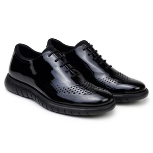 NUEVO Belvedere Vestido Exótico Zapatillas Zapatos Cuero Genuino Charol Maxim Negro - Imagen 1 de 5