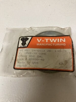 V-Twin Cone Cover Nut Hex Type Zinc for Harley FL Pan Shovelhead  #48330-48 NOS - Image 1 of 4
