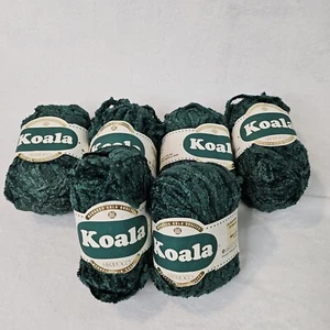 6 Skein VTG Koala Forest Green 371 Yarn Berroco Gold Quality Knit Crochet Chunky - Picture 1 of 7