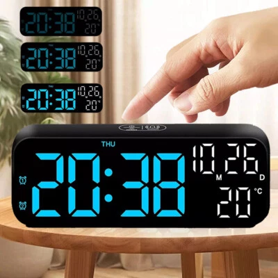 LED Digitaler Wecker, Digital Alarm Tischuhr Schlummerfunktion Alarm Digitaluhr - Bild 1 von 4