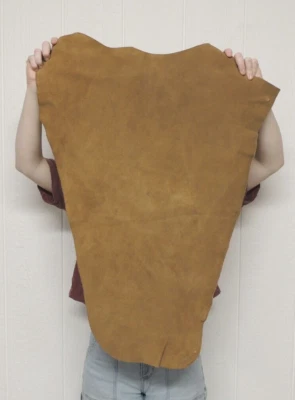 4-6 oz. SADDLE BUFFALO BISON Leather Hide for Native Crafts Moccasins Pouches - Image 1 of 2