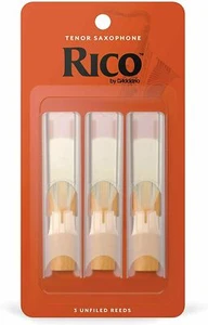 Paquete de 3 cañas de saxofón tenor Rico resistencia 3.0 RKA0330 saxo - Imagen 1 de 15