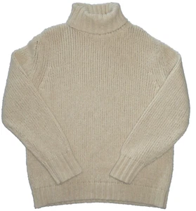 NWOT L Men's Nn07 Claes 6406 Wool Blend Men's Turtleneck Sweater in Creme $550 - Picture 1 of 6