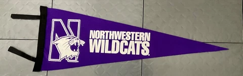 Northwestern Wildcats Vintage Wool Felt  Pennant Cover