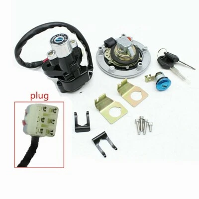 Ignition Switch Fuel Gas Cap Cover Seat Lock Key Set Fits Suzuki TL1000R TL1000S Foto 1 de 4