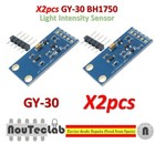 2pcs GY-30 BH1750 BH1750FVI Chip Light Intensity Sensor Light Illumination