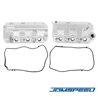 Front & Rear Valve Cover w/ Gasket Fits Honda Accord 08-12 Pilot 12-15 3.5L V6 - Image 1 of 4