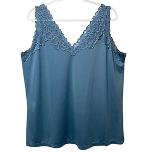 Avenue Body Women's Camisole Tank, Lace Detail Blue, Size 18 / 20, Feminine, NWT - Picture 1 of 7