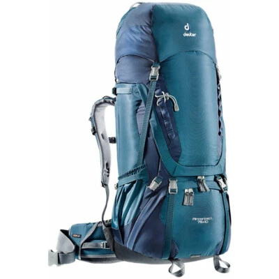 Mochila Deuter Aircontact 70 + 10 para mujer azul ajustable equipo exterior Foto 1 de 4
