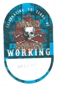 Lynyrd Skynyrd 2024 50 años gira satinado equipo de trabajo backstage pase - Imagen 1 de 1