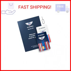 Prepaid SIM Card (US Mobile) - Custom Plans from $4/mo. Unlimited Plans from $17 - Zdjęcie 1 z 2