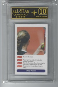 MARY PIERCE 2002 QUESTION OF SPORT 25 YEARS ASG 10 MINT OR HIGHER