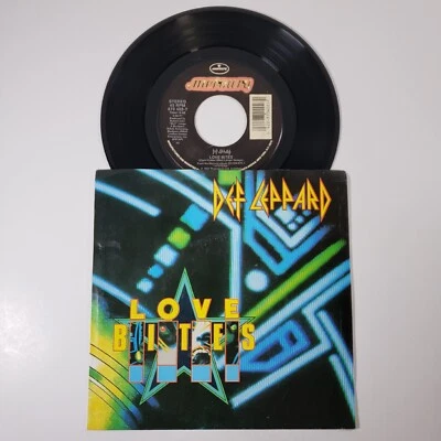 Def Leppard "Love Bites" "Billy's  Got A Gun" 45 Tested Vg+ Picture Sleeve - Image 1 of 4