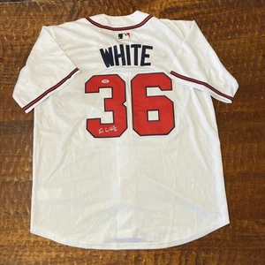 Camiseta firmada por Eli White de los Atlanta Braves autografiada por ADN de PSA - Imagen 1 de 6