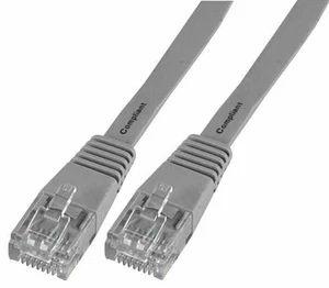 PRO SIGNAL - Câble Ethernet Cat5e LSOH Plat, 0,5 m Gris - Photo 1/1