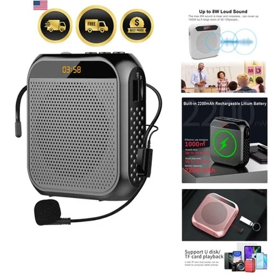Amplificador de voz para profesores micrófono portátil sistema de megafonía con altavoz Foto 1 de 4
