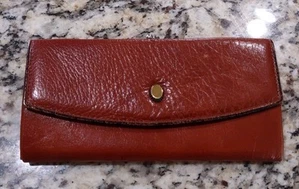 Cartera de cuero de becerro marrón Princess Gardner - Bloqueo de beso - Imagen 1 de 14