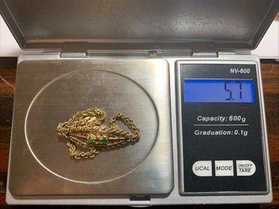 ¿Pulsera de oro 14k con esmeralda y citrino? "Piedras-5,7 gramos-7,75""" Foto 1 de 4