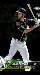 2018 Topps Chrome Dustin Fowler #157 RC Oakland Athletics - Imagen 1 de 2
