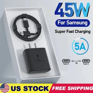 45w USB-C Fast Wall Charger+6ft Cable For Samsung Galaxy S25 S24 S23 S22 S21 S20 - Picture 1 of 9