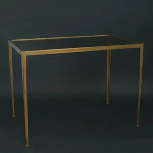 Vintage Coffee Table Vereinigte Werkstätten München Brass + Smoked Glass 1.AIO - Picture 1 of 5