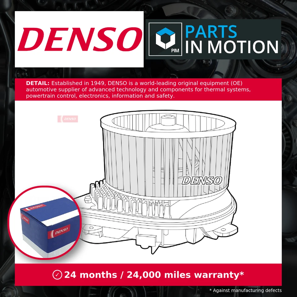 Interior Blower Motor fits PEUGEOT EXPERT 222, 224 1.8 96 to 00 LFZ(XU7JP) Denso - Image 1 of 4