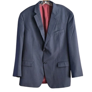 Michael Kors Mens Classic fit Sport Coat Blazer 46 R Blue Pinstripes - Picture 1 of 8