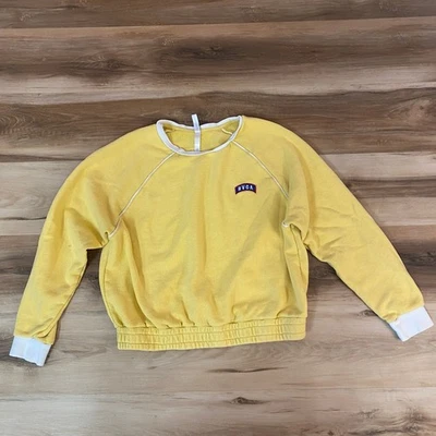 RVCA Sweatshirt Womens Medium Yellow Crew Neck Long Sleeve Pullover - Image 1 of 4