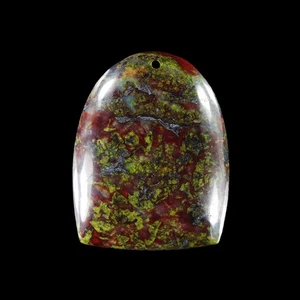African Bloodstone BEAD 49x39x9 mm HB310057 - Picture 1 of 4