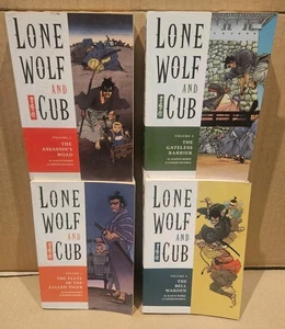 Libro Lupo Solitario e Cubo Lotto di 1-4 1° Edizione Buone Condizioni Dark Horse Manga - Foto 1 di 7