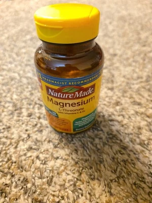 Nature Made Magnesio L-Treonato Vitaminas C y D 60 Cápsulas 07/2027 Foto 1 de 4