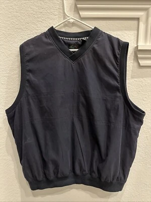 Chaleco de golf Greg Norman negro sin mangas ligero repelente al agua usado L Foto 1 de 4