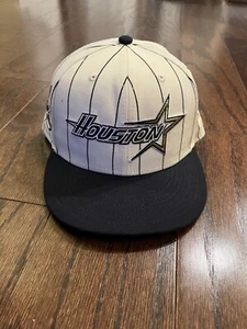 Custom New Era 59Fifty Houston Astros Fitted Hat Cap Patch Pinstripe 7 5/8 - Picture 1 of 6