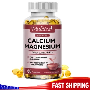 Calcium Magnesium Zinc with Vitamin D3 Strong For Bone Health Muscle Improvement - Picture 1 of 8