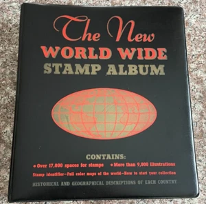 Vintage 1976 "The New World Wide Stamp Album" w/ 427 Stamps - Picture 1 of 24
