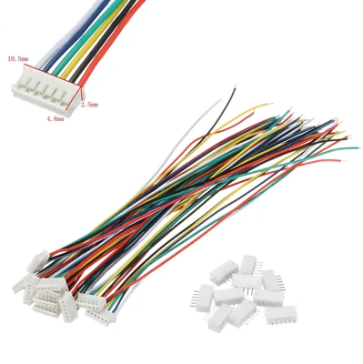 Conector Micro JST de 6 pines ZH 1,5 mm incl. cable de 15 cm 28 AWG + hembra ... - Imagen 1 de 4
