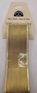 Hallmark Gold Luster Sheen Fabric Ribbon 1.5"x4yds Bow Gift Wrap Holiday Craft - Picture 1 of 13