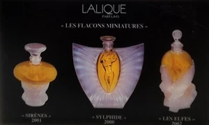 LALIQUE Les Falcons Sylphide Sirenes Les Elfes 2000 ~ 2002 Miniature Perfume Set - Picture 1 of 3