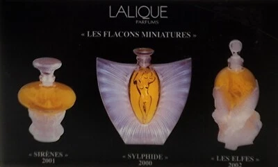 LALIQUE Les Falcons Sylphide Sirenes Les Elfes 2000 ~ 2002 Juego de Perfume Miniatura Foto 1 de 3
