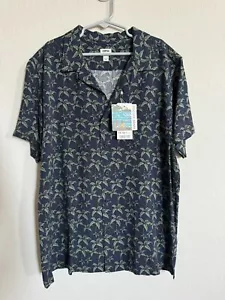 Uniqlo Heather Brown Boys Size 11-12 Shirt Brand New With Tags Palm Tree Print - Picture 1 of 7