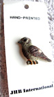 Observateur d'oiseaux vintage bouton JHB marron gris peint à la main réaliste '90 NEUF 1" JLY