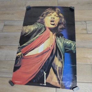 RARE Vintage 1973 Mick Jagger Rolling Stones Original Print Poster 22" x 34" - Picture 1 of 16