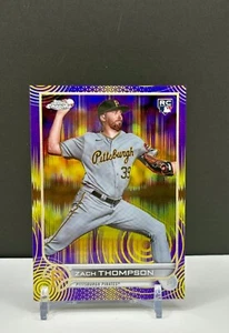 2022 TOPPS CHROME ZACH THOMPSON RC ROOKIE PURPLE & YELLOW SONIC PULSE /299 - Picture 1 of 2