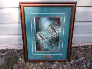 nef. Dianna Stamness "Sunshine Blues" Signed/Numbered Print 137/500 Framed/Mated - Picture 1 of 6