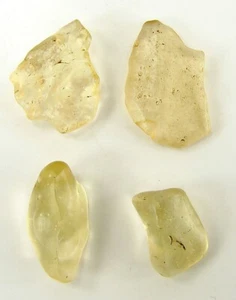 26.45 Ct Natural Libyan Desert Glass Gemstone Rough 16-22 mm Gem 4 Pcs Lot- 2754 - Picture 1 of 2