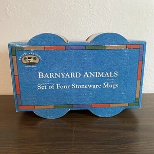 Juego de 4 tazas de gres Brandon House de Warren Kimble Barnyard Animals - Imagen 1 de 7